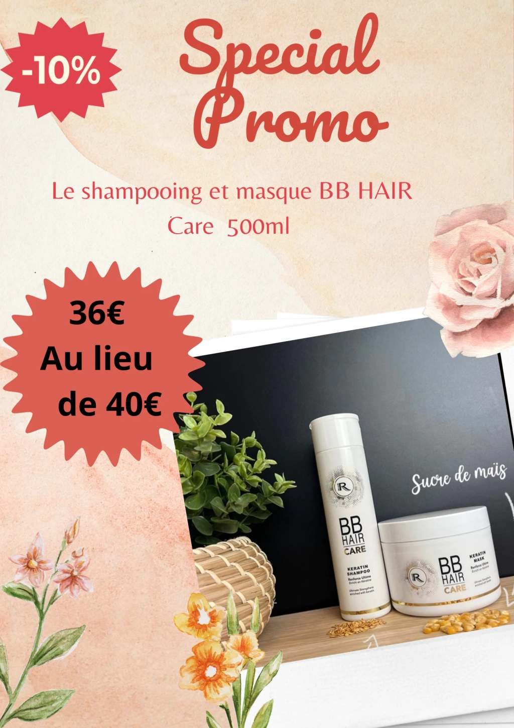 Promotions sur nos shampoings et masques BB Hair Care